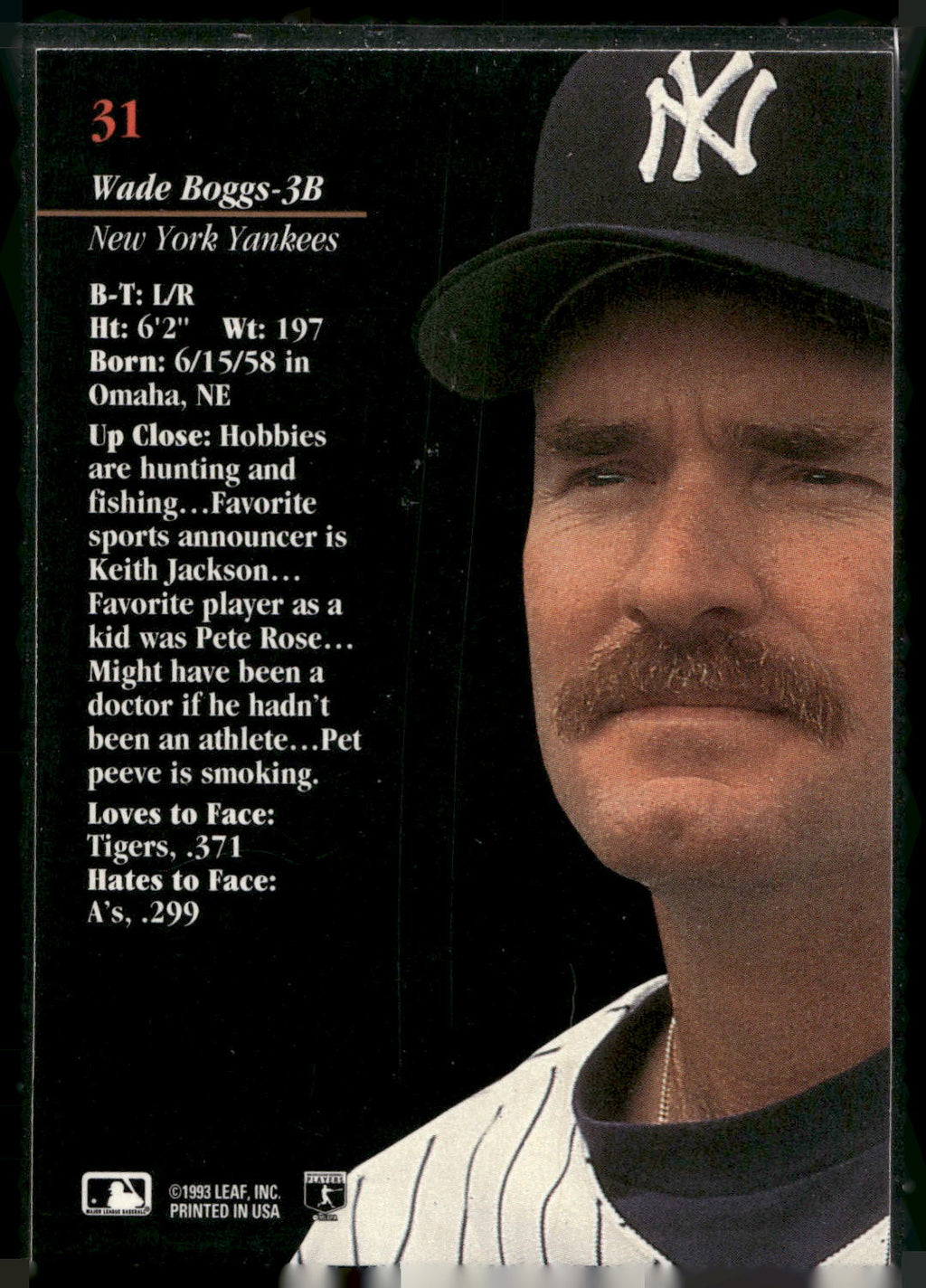 1993 Studio #31 Wade Boggs