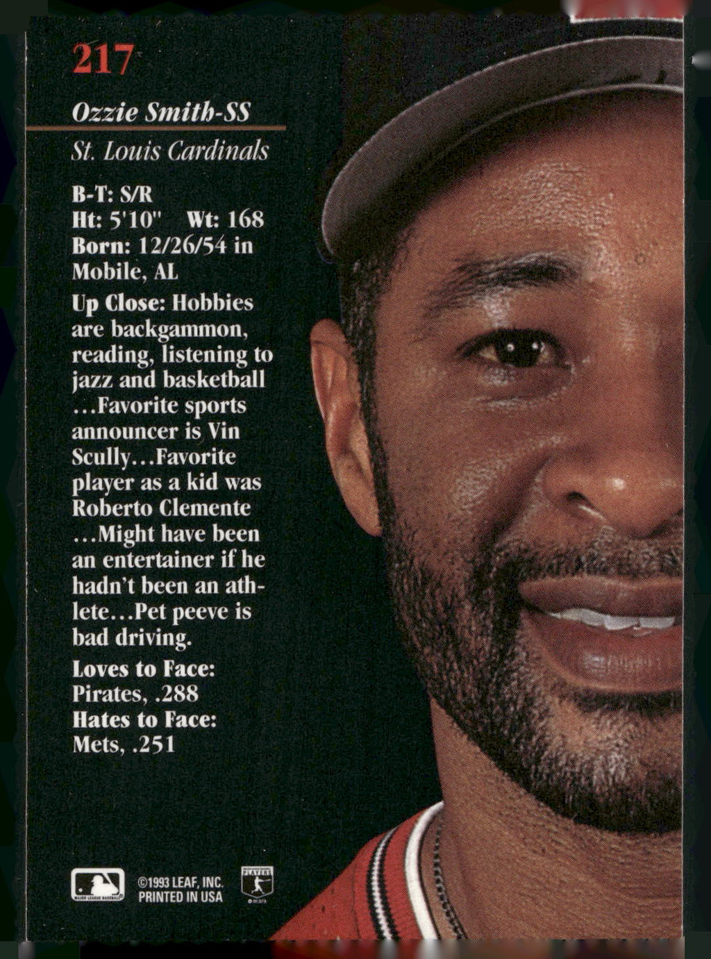 1993 Studio #217 Ozzie Smith