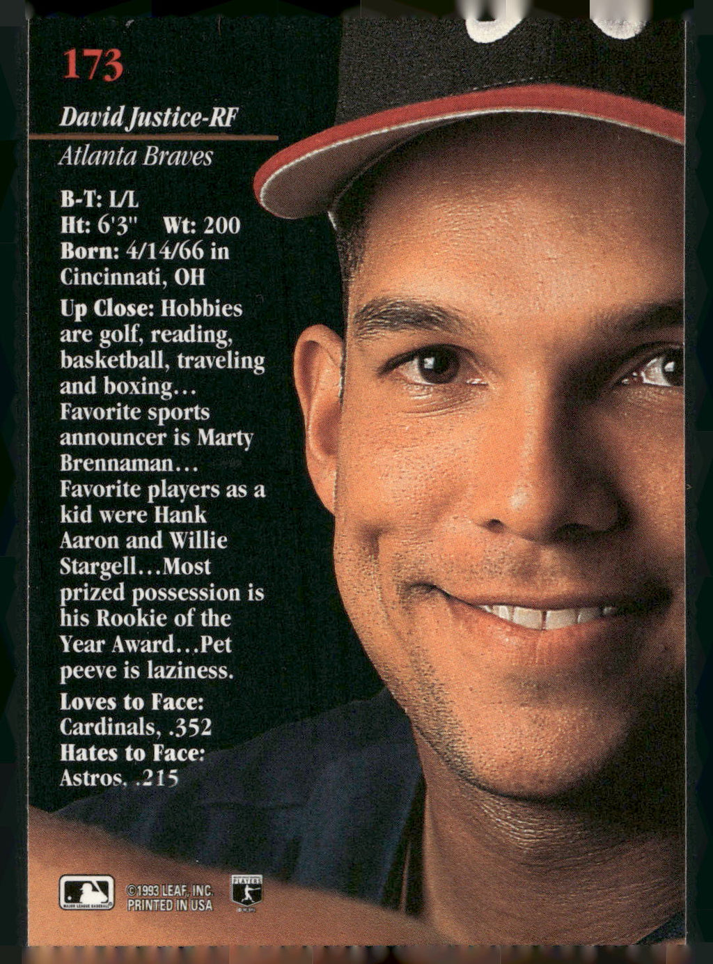 1993 Studio #173 David Justice