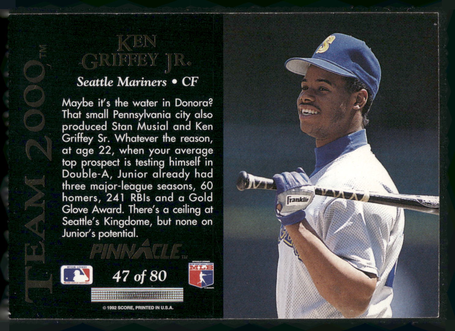 1992 Pinnacle #47 Ken Griffey Jr. Team 2000