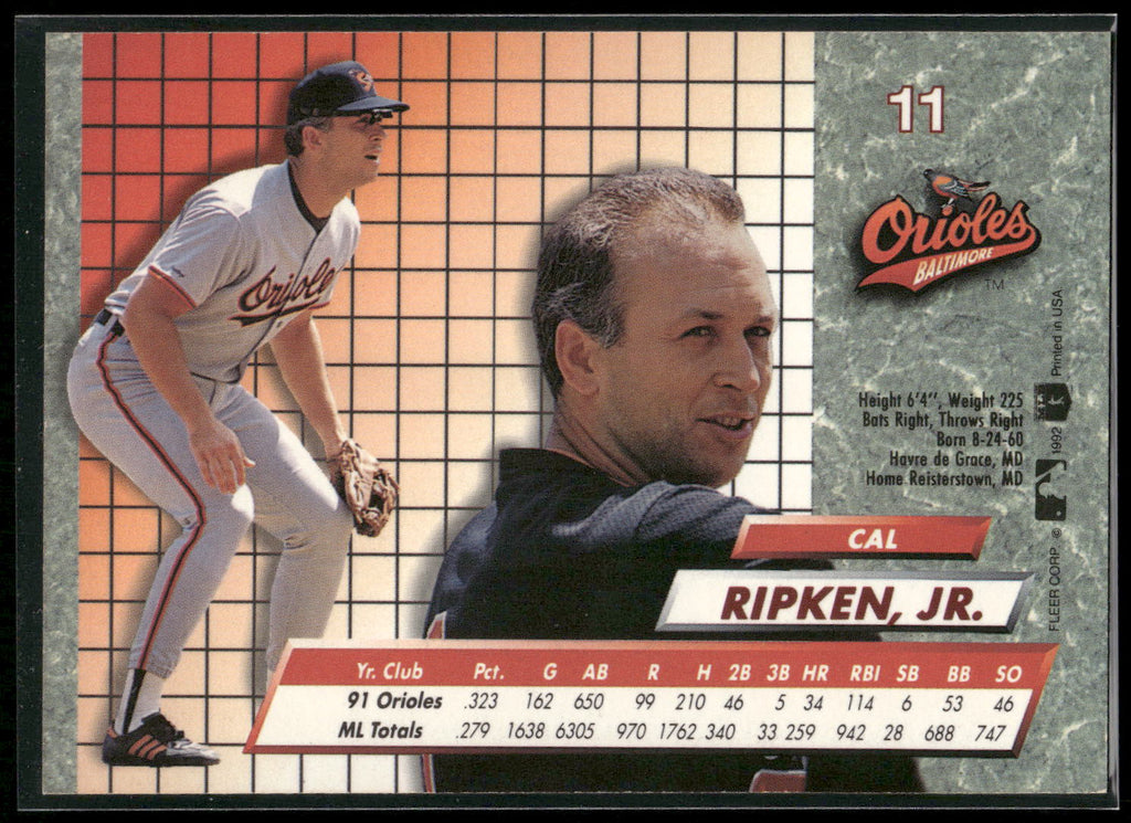 1992 Ultra #11 Cal Ripken, Jr.