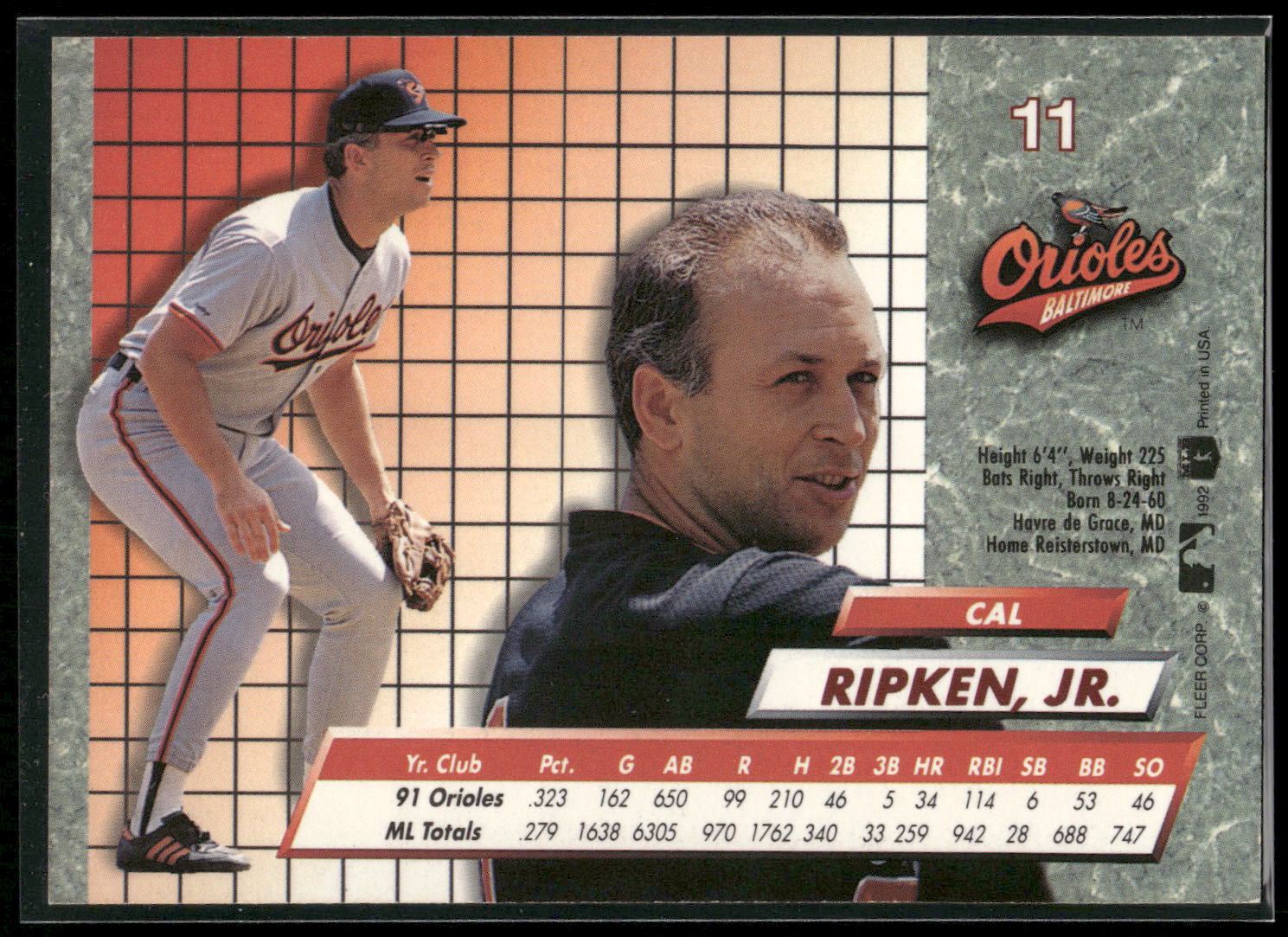 1992 Ultra #11 Cal Ripken, Jr.