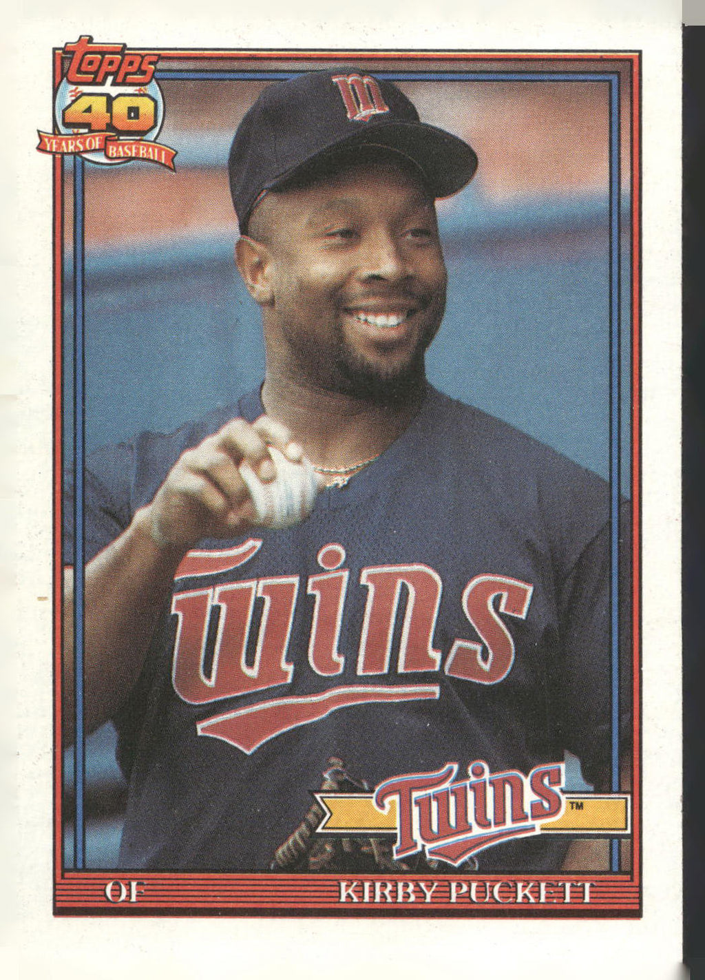 1991 Topps #300 Kirby Puckett