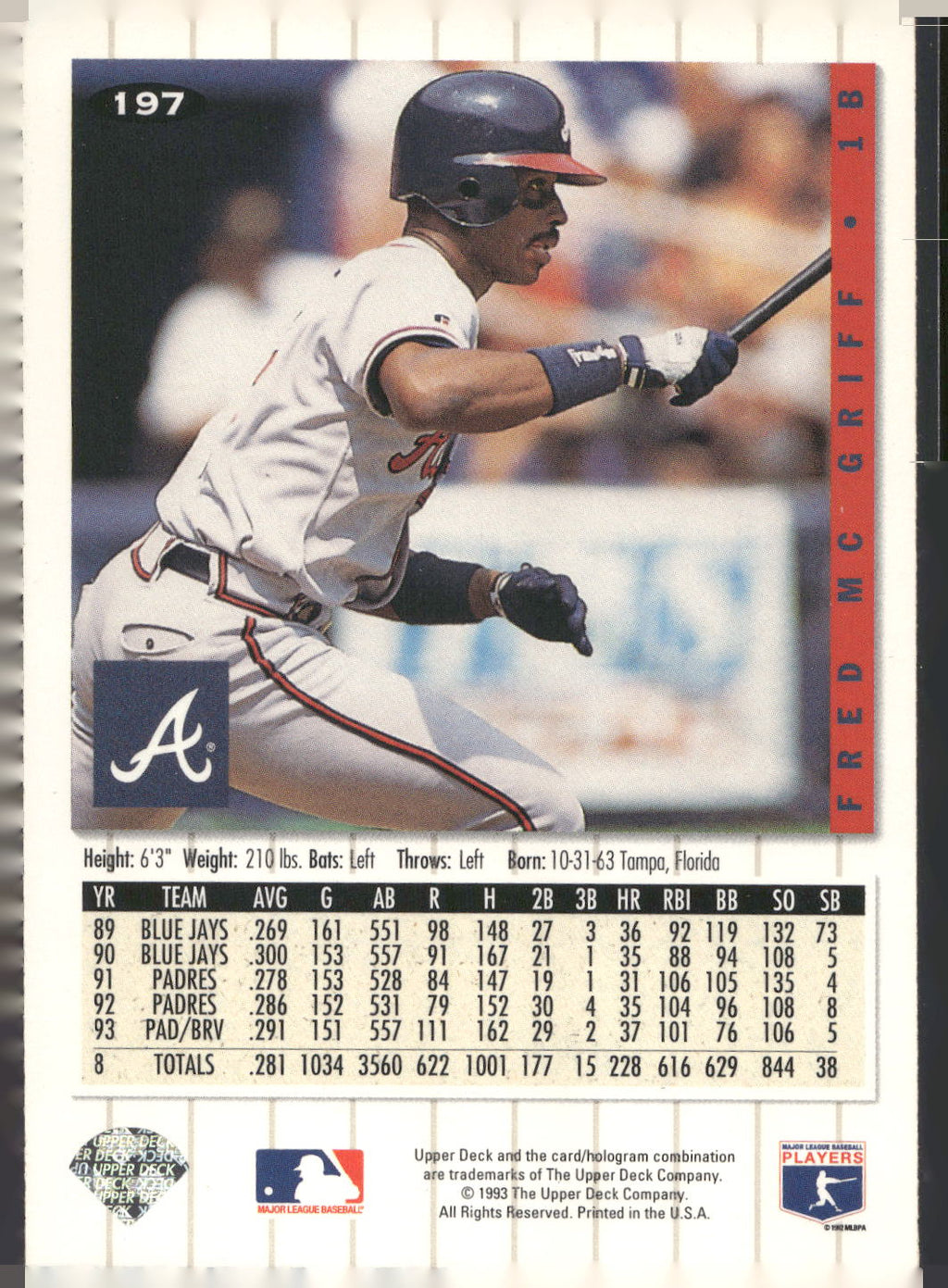 1994 Collector's Choice #197 Fred McGriff