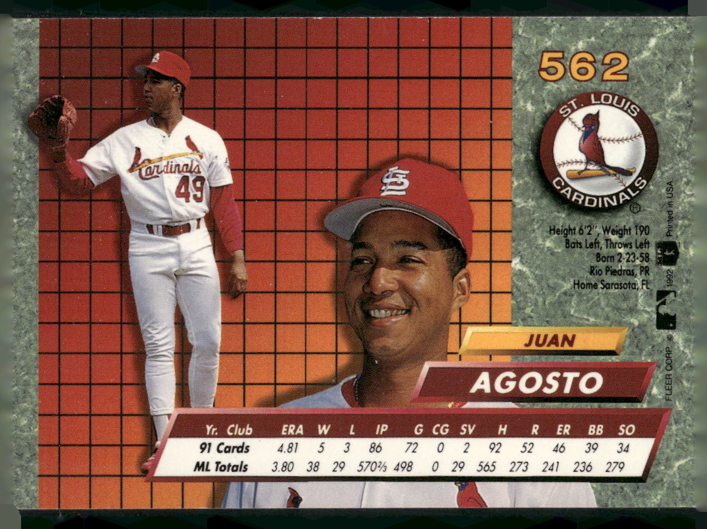 1992 Ultra #562 Juan Agosto