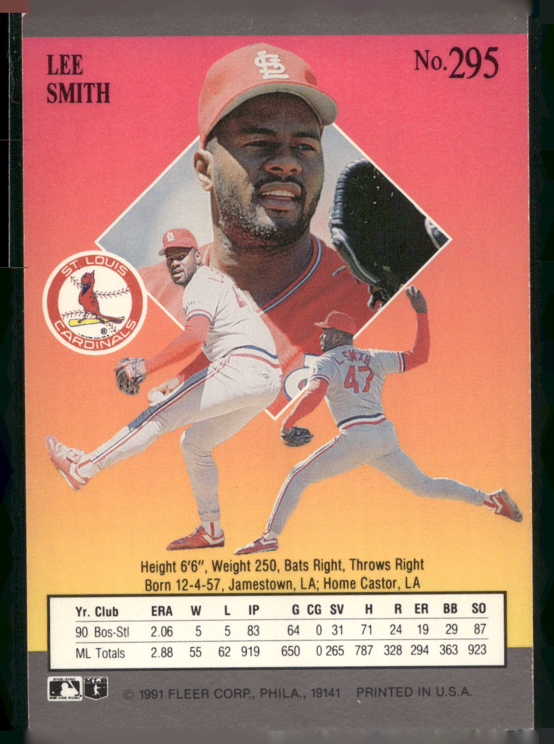 1991 Ultra #295 Lee Smith