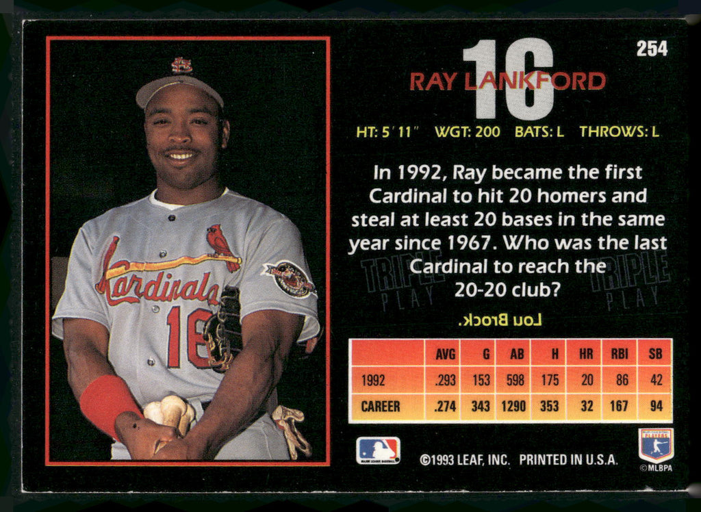 1993 Triple Play #254 Ray Lankford