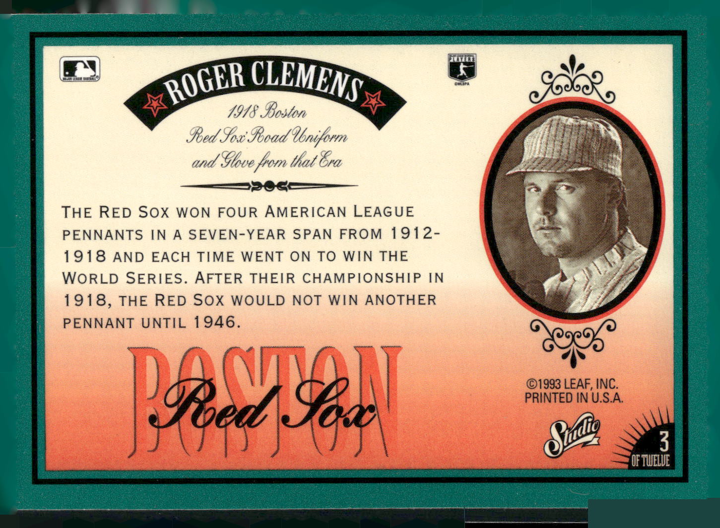 1993 Studio #3 Roger Clemens Heritage
