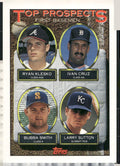 1993 Topps #423 Ryan Klesko / Ivan Cruz / Bubba Smith / Larry Sutton