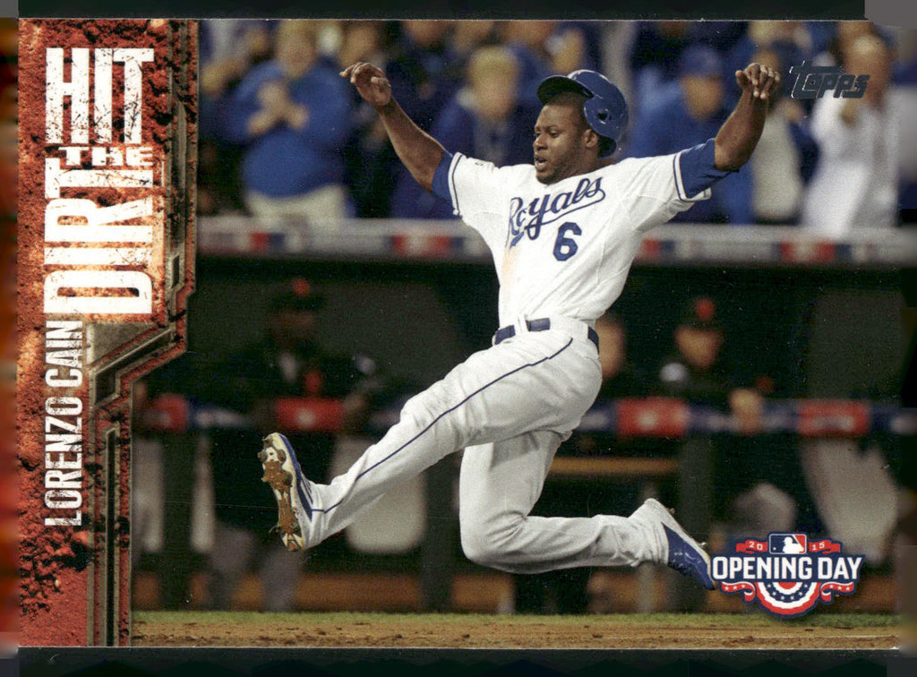 2015 Topps Opening Day #HTD-02 Lorenzo Cain Hit The Dirt