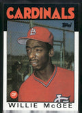 1986 Topps #580 Willie McGee
