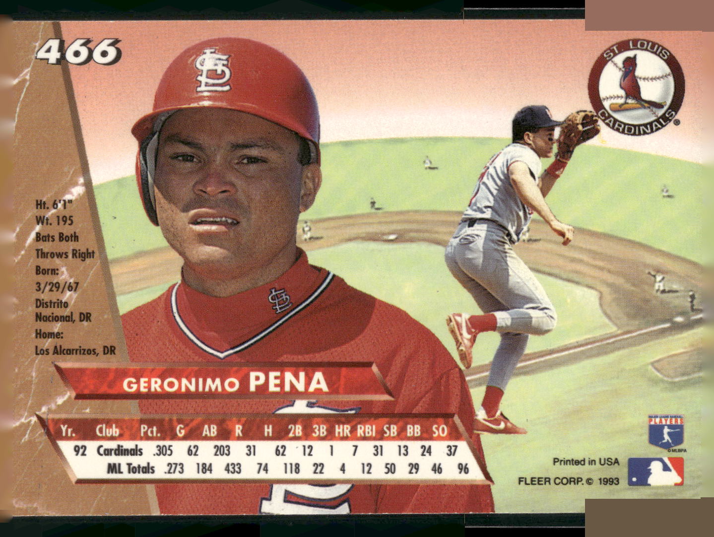 1993 Ultra #466 Geronimo Pena