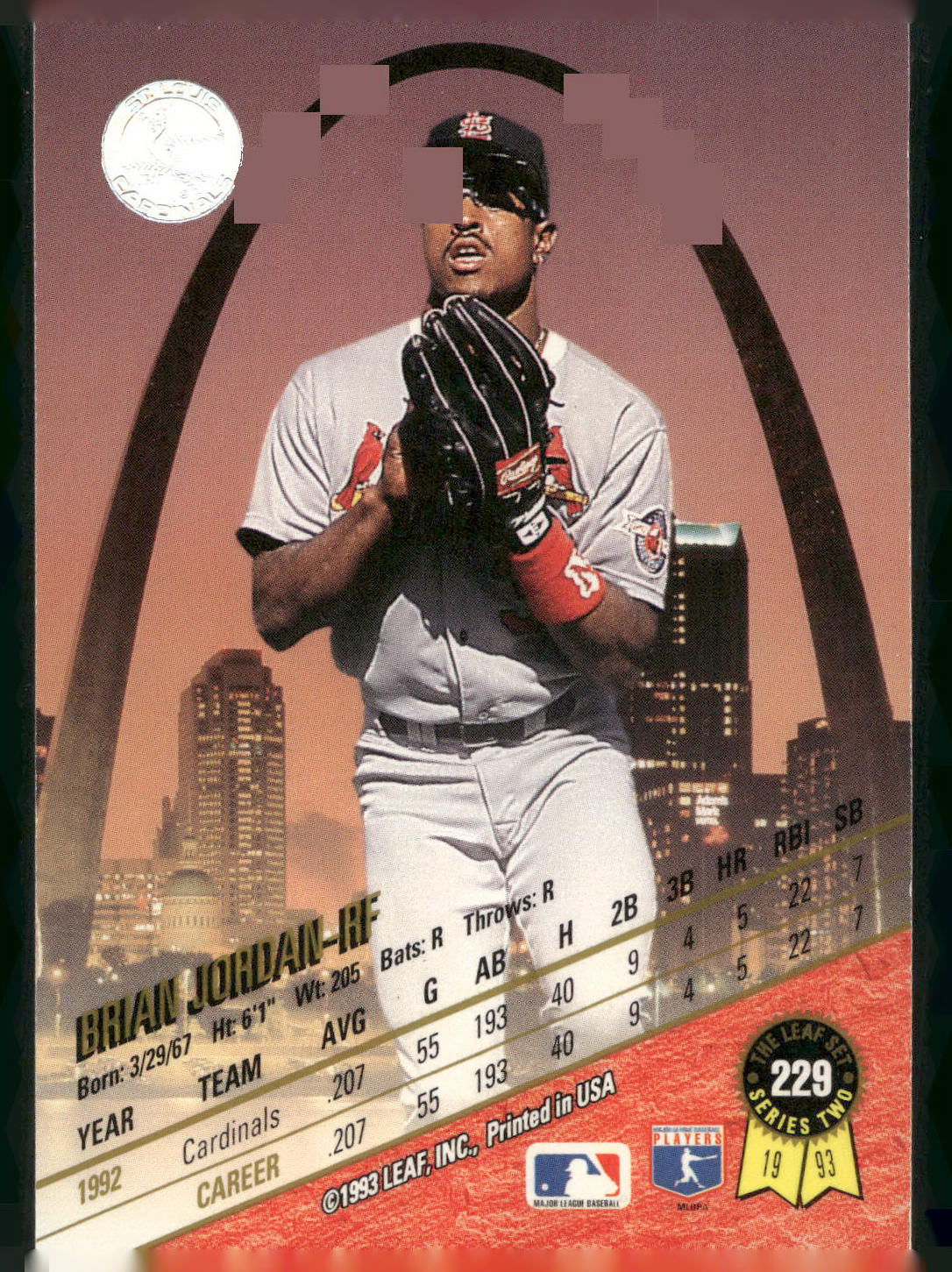1993 Leaf #229 Brian Jordan