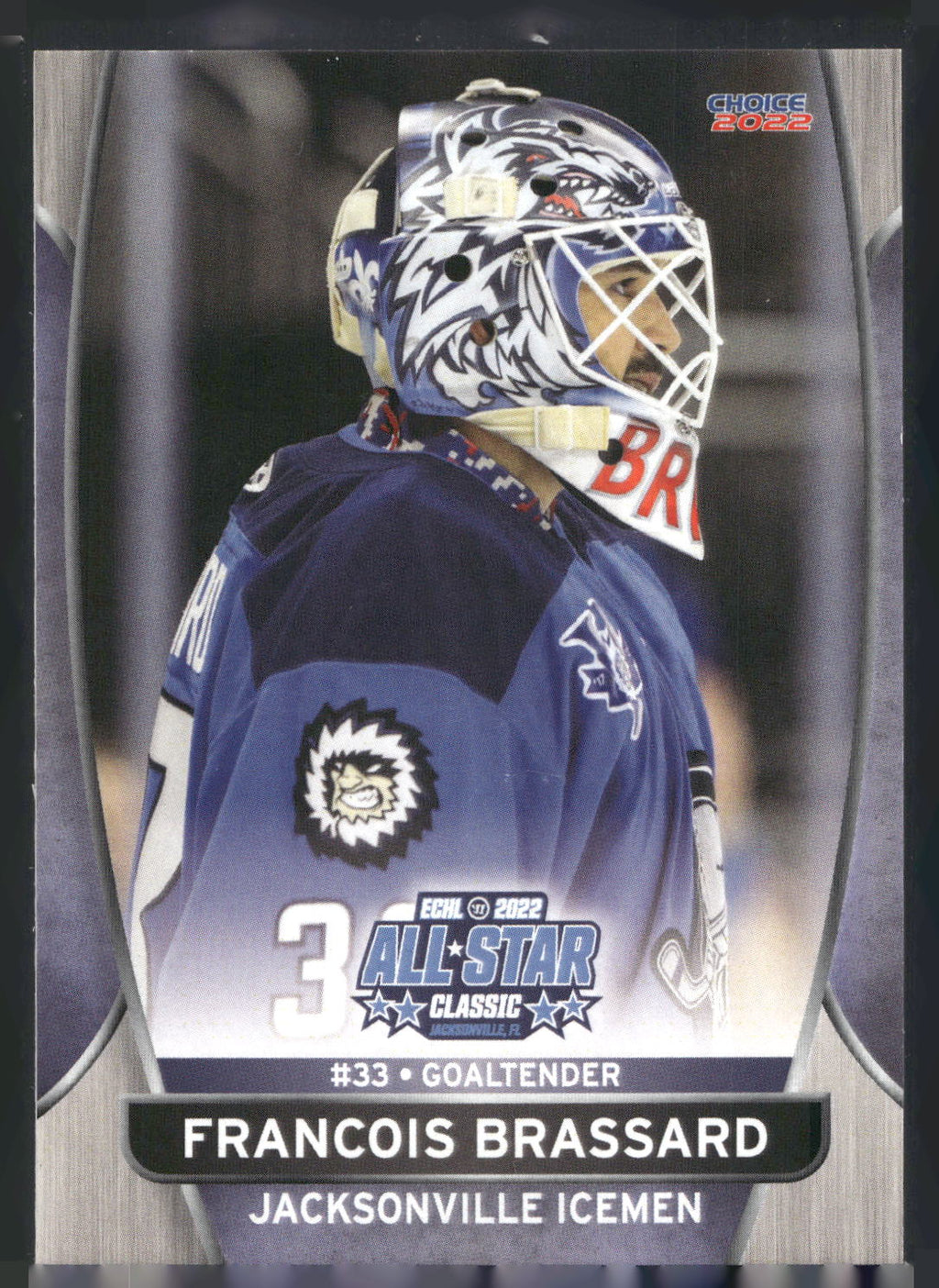 2021-22 Choice Jacksonville Icemen (ECHL) #17 Francois Brassard