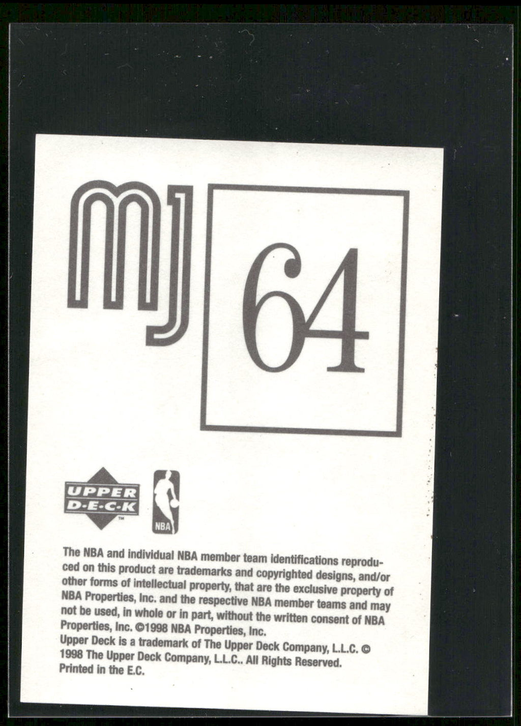 1998 Upper Deck Michael Jordan Stickers #64 Michael Jordan