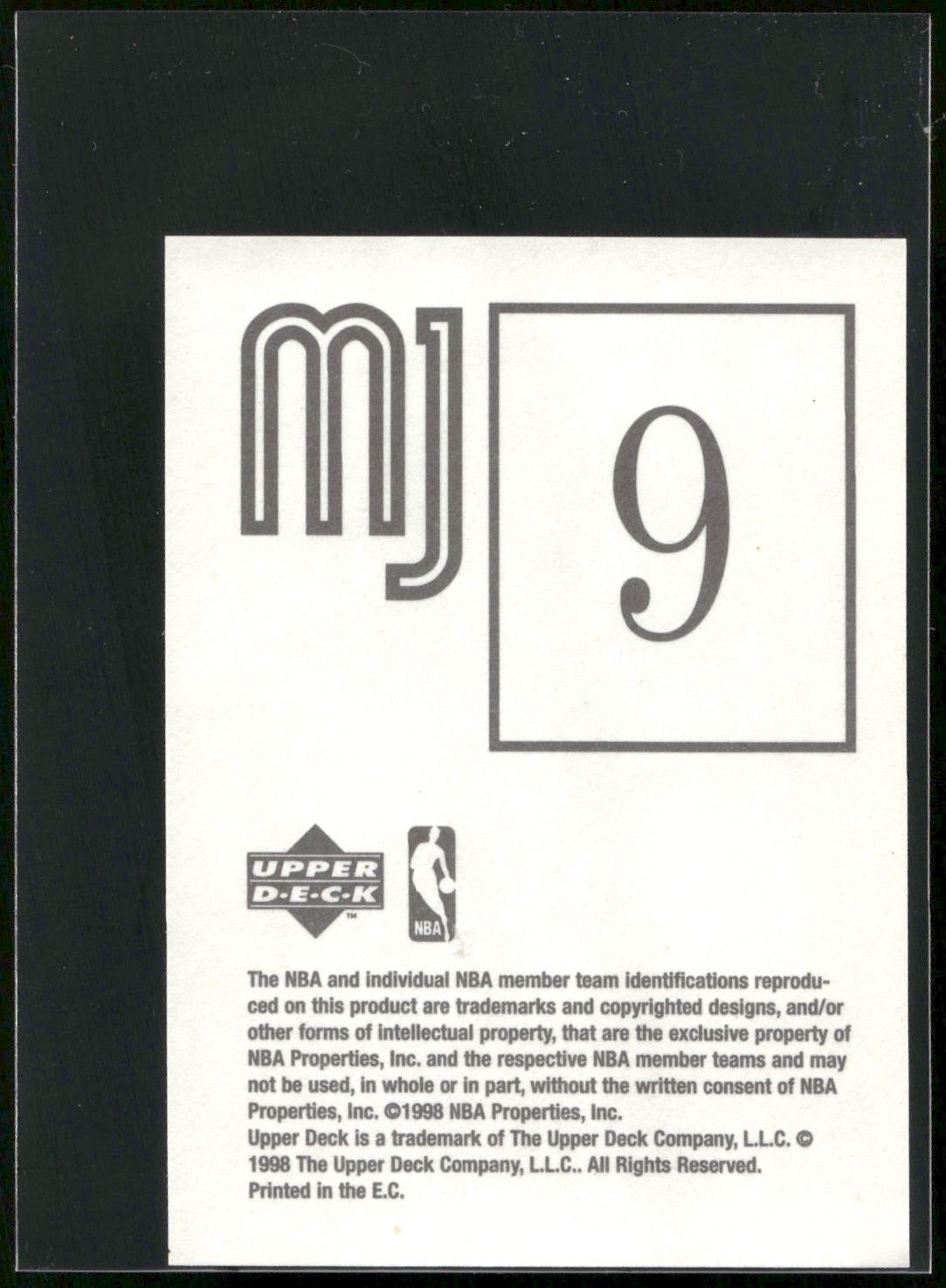 1998 Upper Deck Michael Jordan Stickers #9 Michael Jordan