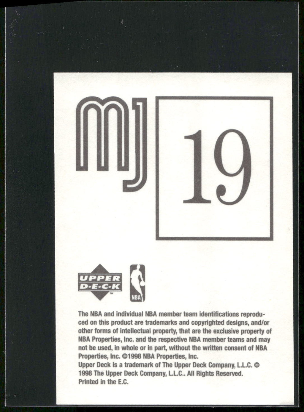 1998 Upper Deck Michael Jordan Stickers #19 Michael Jordan