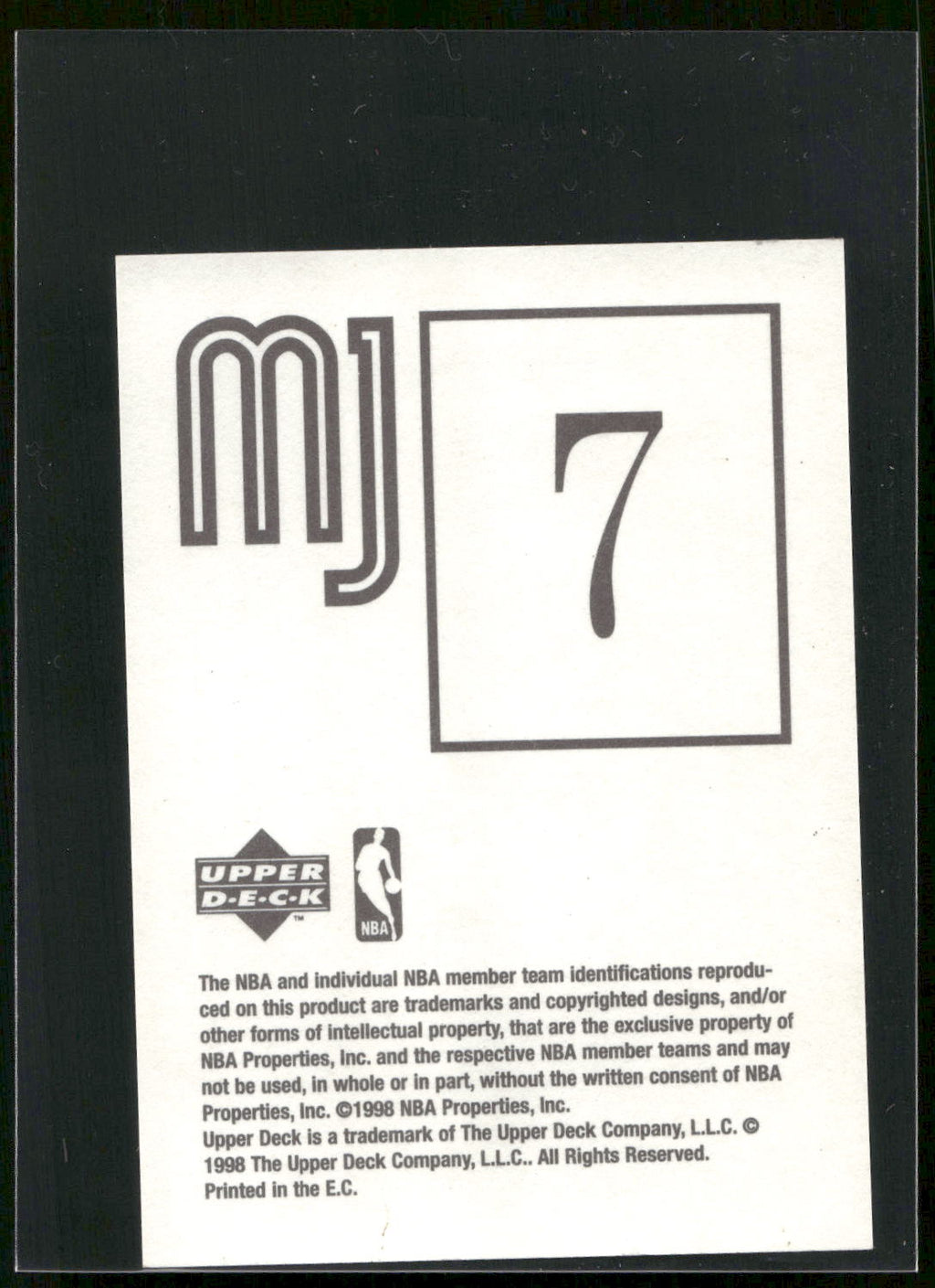 1998 Upper Deck Michael Jordan Stickers #7 Michael Jordan