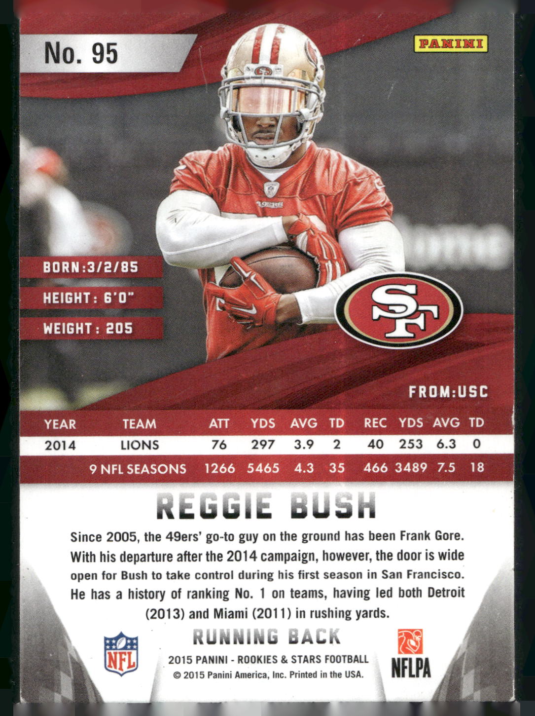 2015 Panini Rookies & Stars #95 Reggie Bush