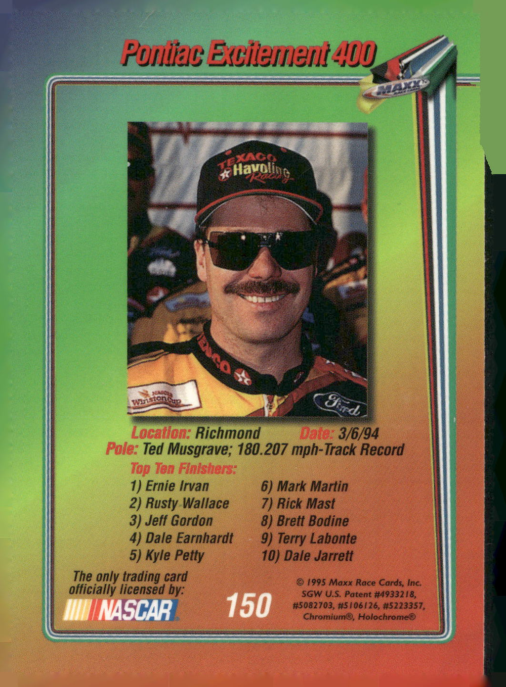 1995 Maxx Premier Plus #150 Richmond