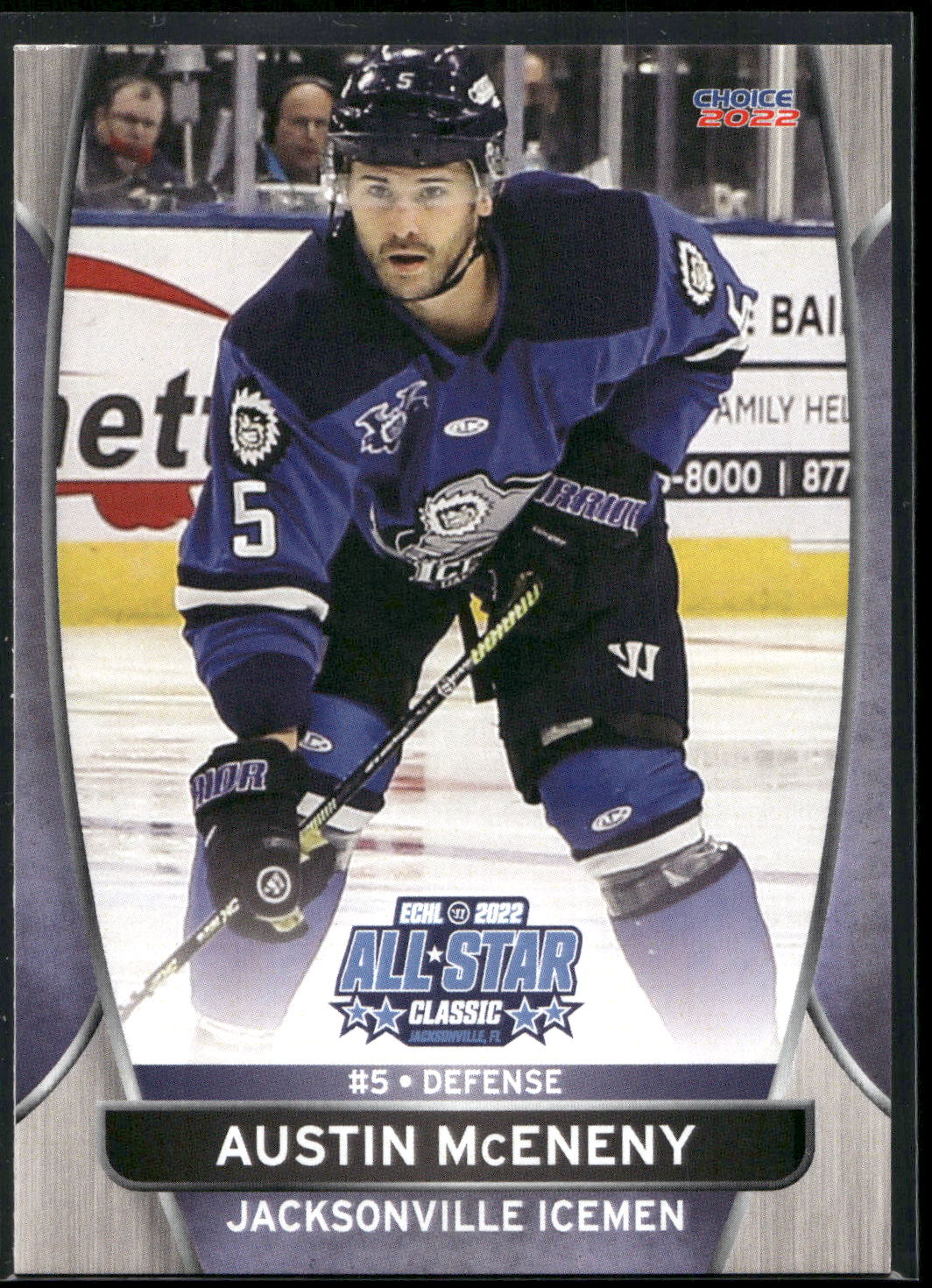 2021-22 Choice Jacksonville Icemen (ECHL) #3 Austin McEneny
