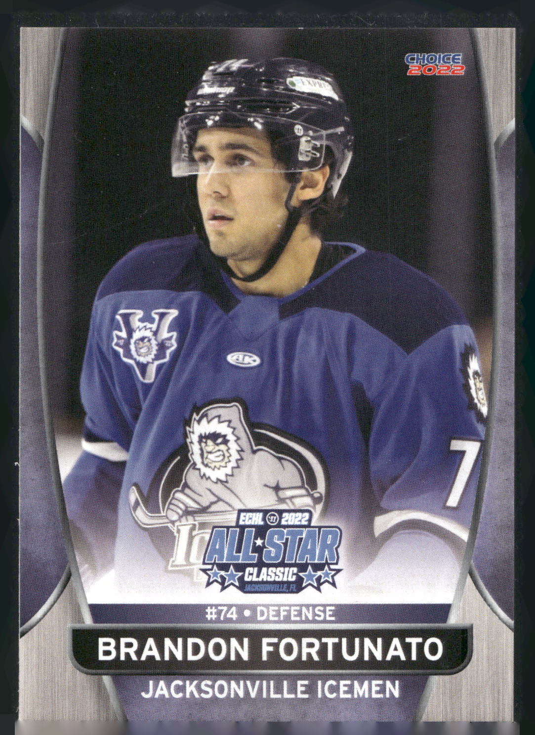 2021-22 Choice Jacksonville Icemen (ECHL) #20 Brandon Fortunato