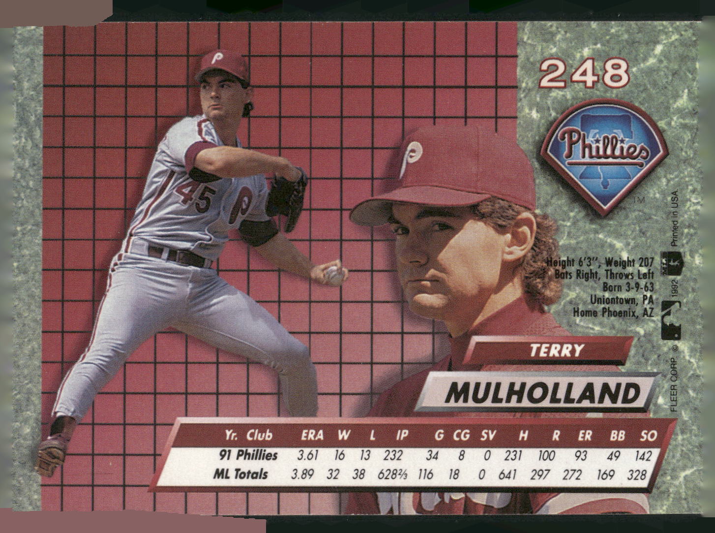 1992 Ultra #248 Terry Mulholland
