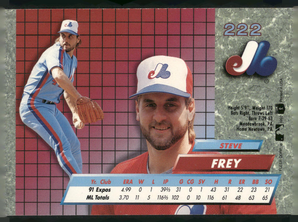 1992 Ultra #222 Steve Frey