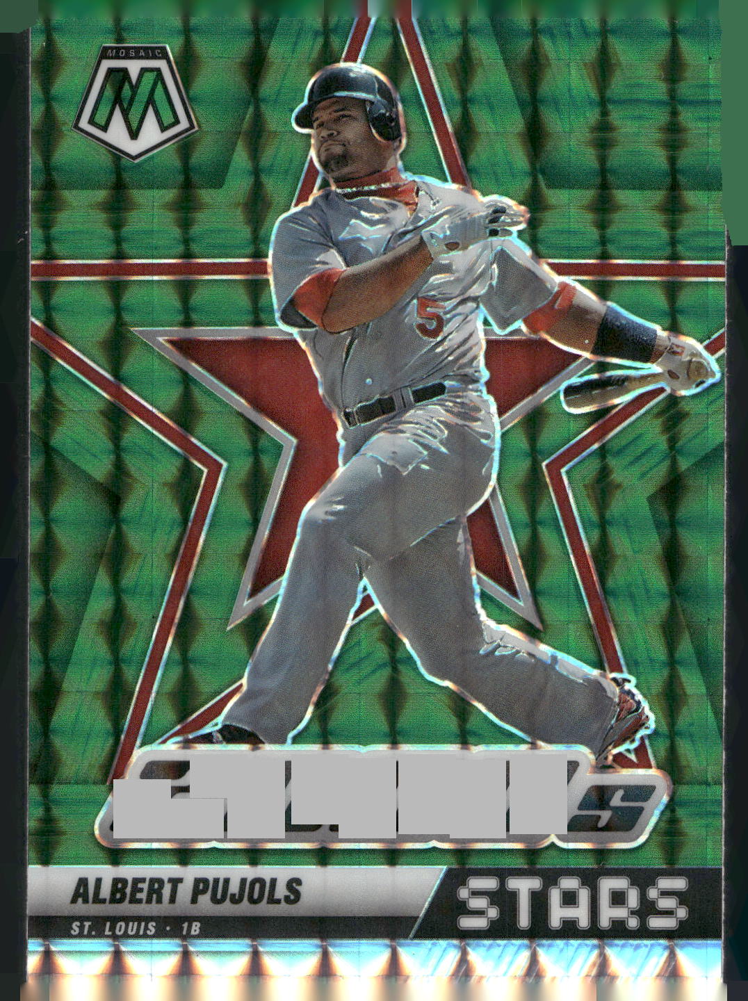 2022 Panini Mosaic #299 Albert Pujols Green Mosaic