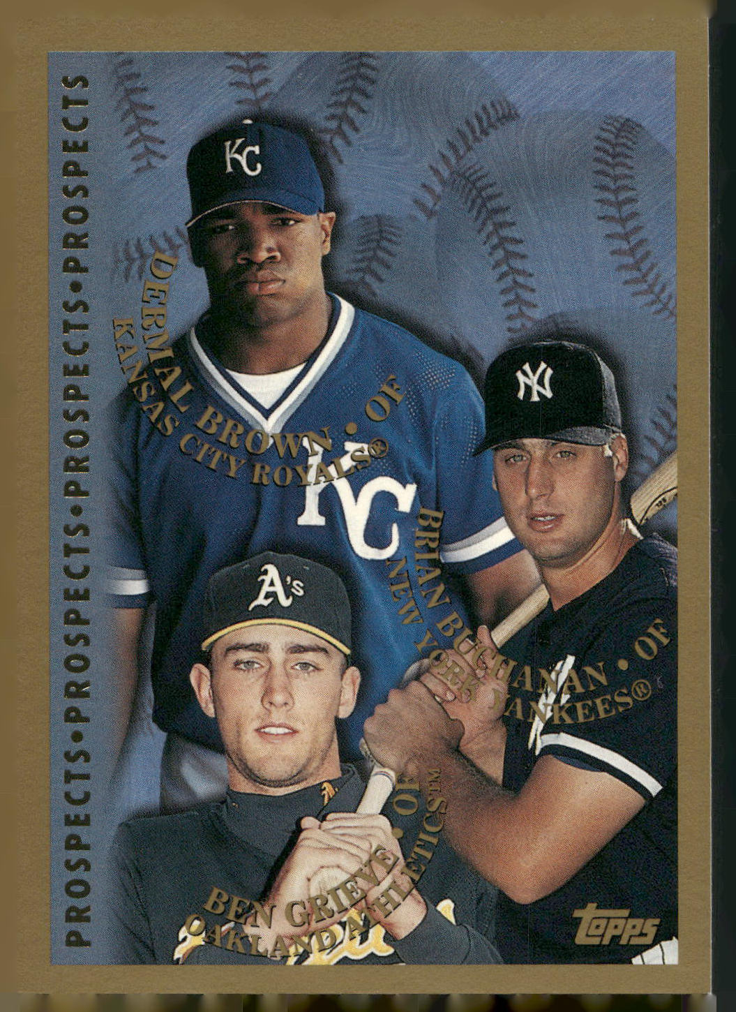 1998 Topps #255 Ben Grieve / Dermal Brown / Brian Buchanan PROS