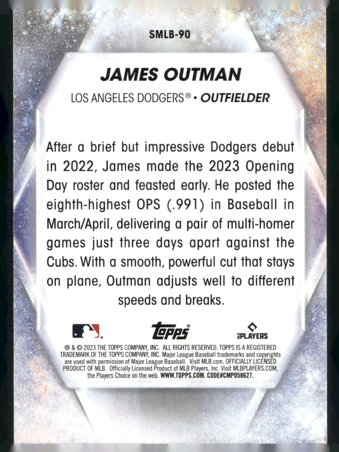 2023 Topps Update #SMLB-90 James Outman Stars of MLB