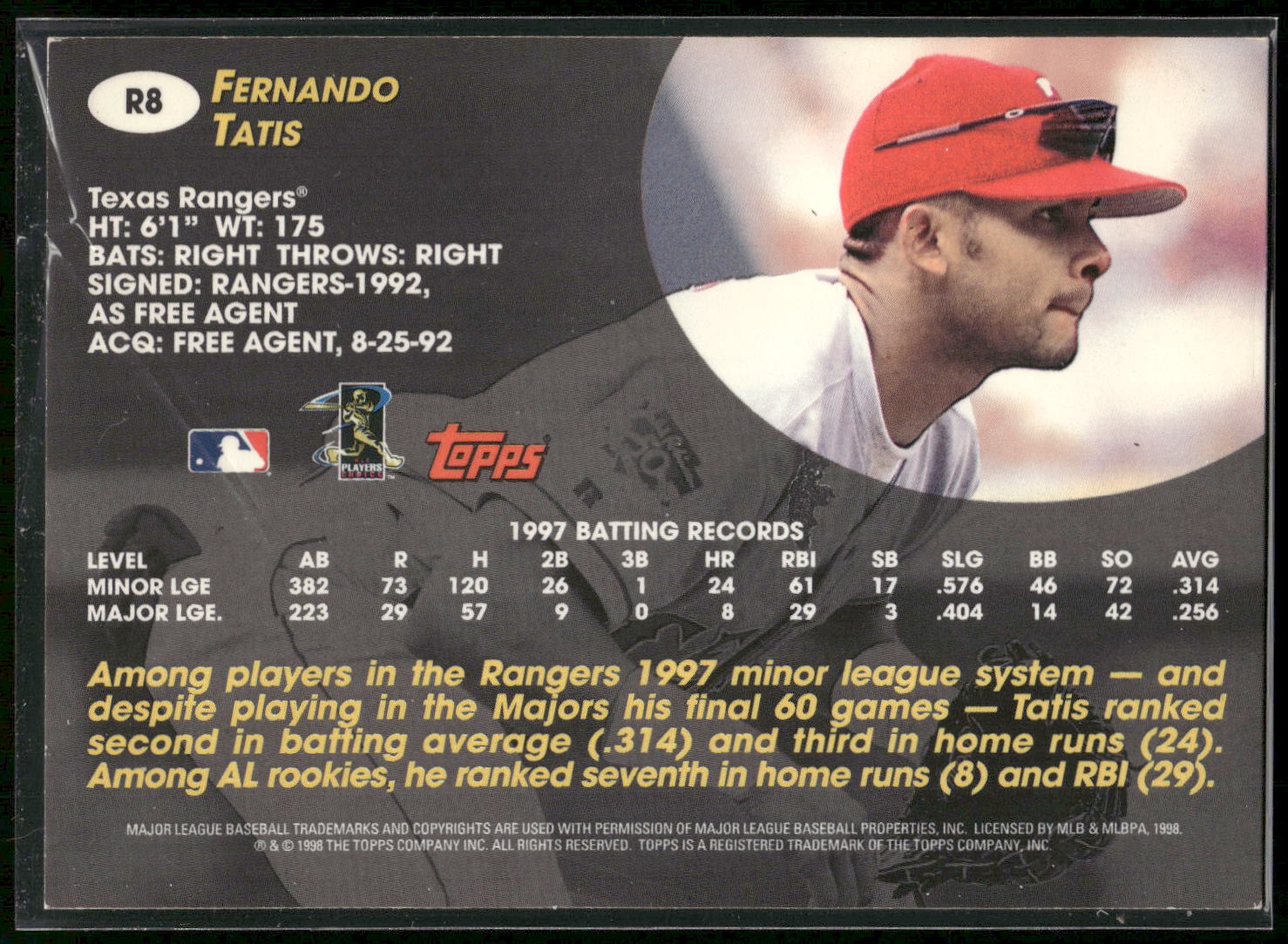 1998 Topps #R8 Fernando Tatis Rookie Class