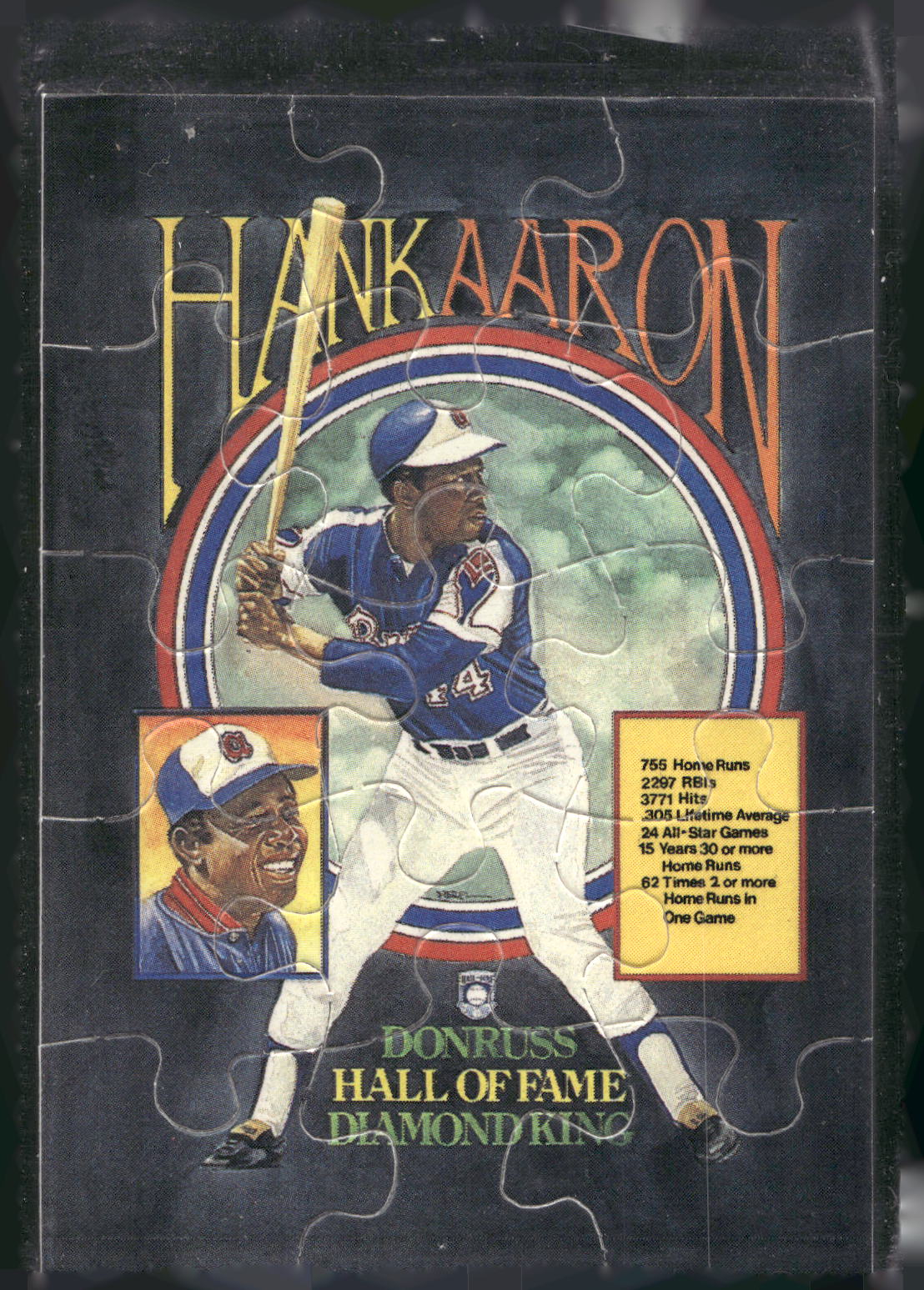 1986 Donruss Highlights #NNO Hank Aaron Hank Aaron Mini Puzzle