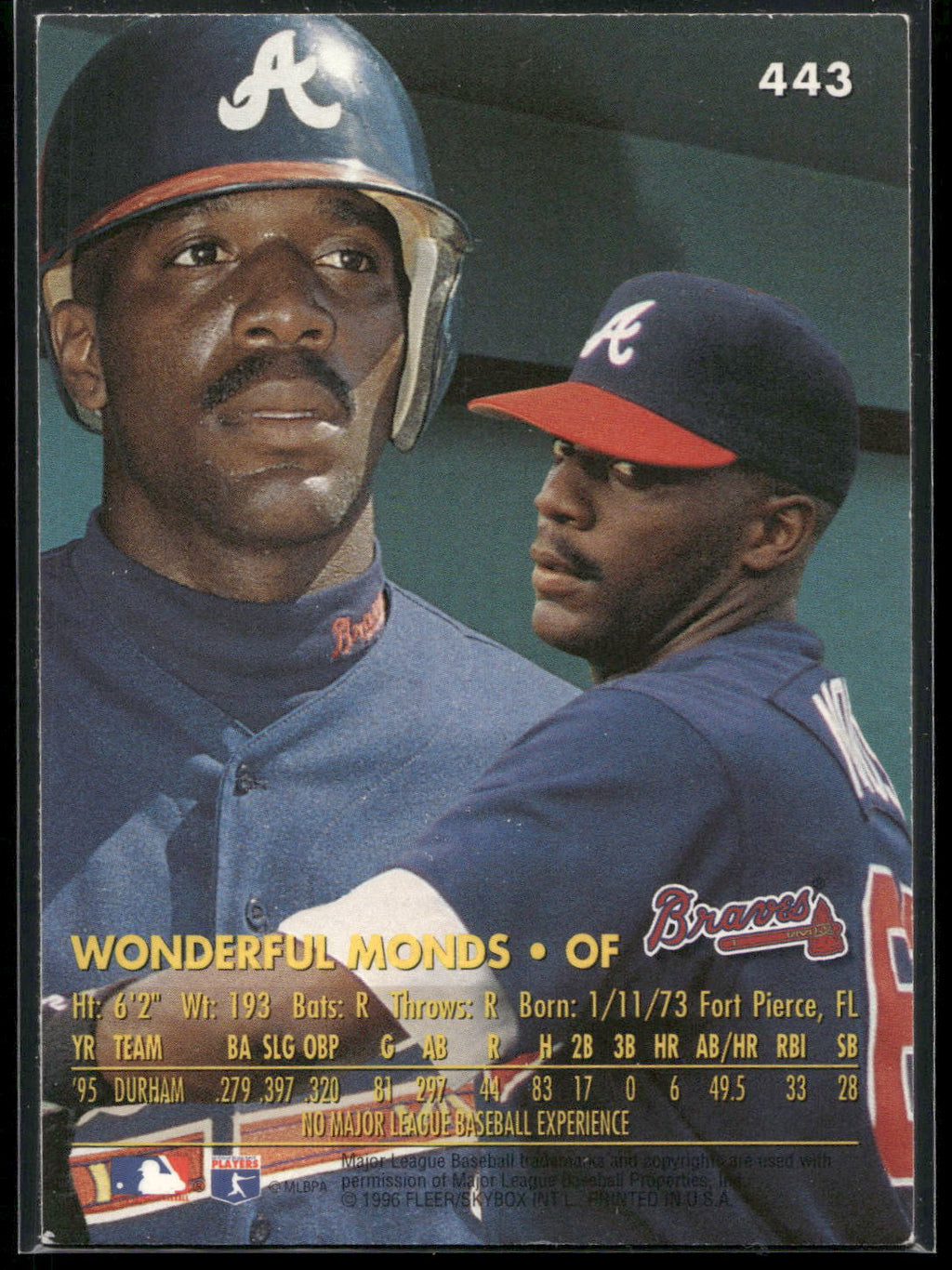 1996 Ultra #443 Wonderful Monds