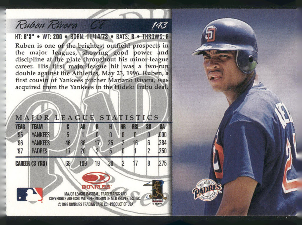 1998 Donruss #143 Ruben Rivera