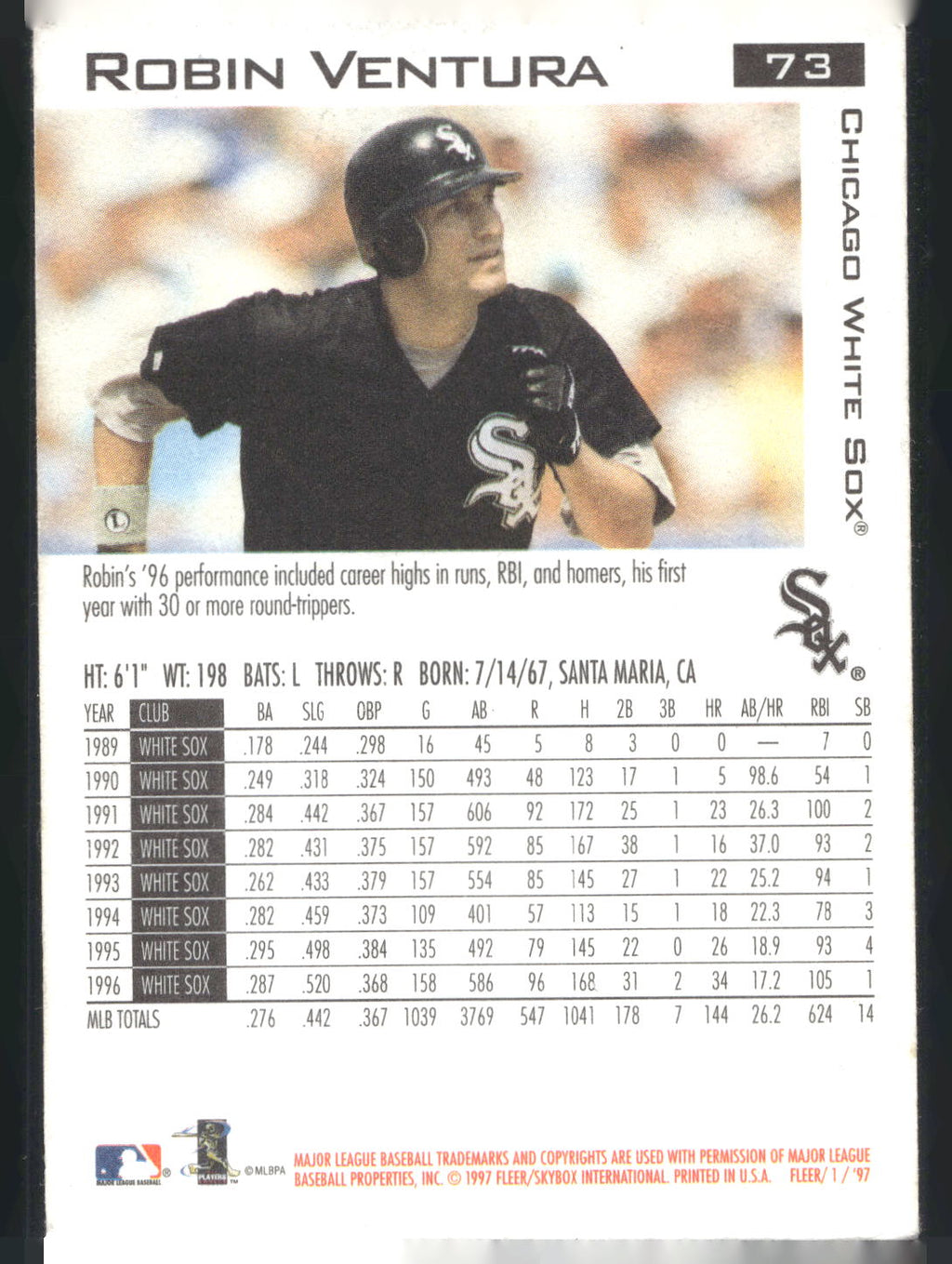 1997 Fleer #73 Robin Ventura