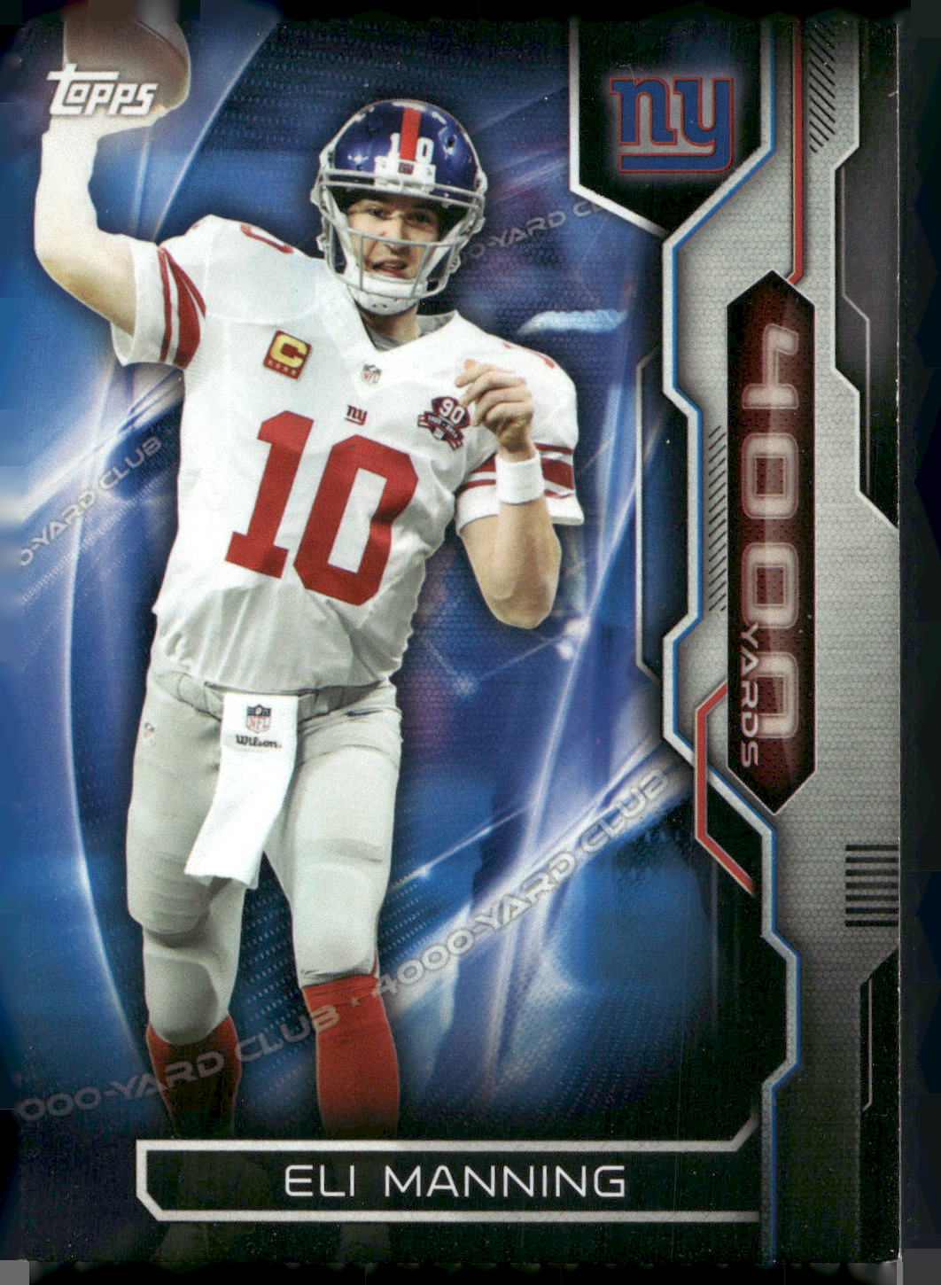 2015 Topps #4KYC-EM Eli Manning 4000 Yard Club