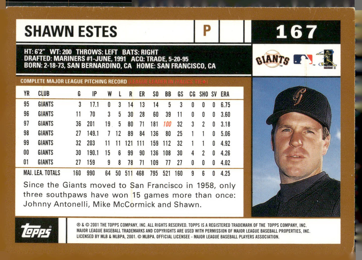 2002 Topps #167 Shawn Estes
