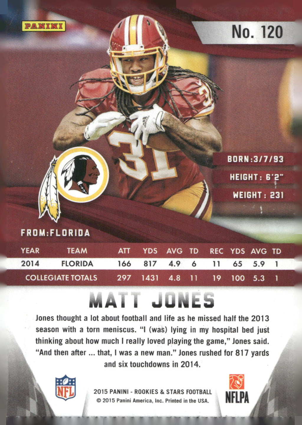2015 Panini Rookies & Stars #120 Matt Jones