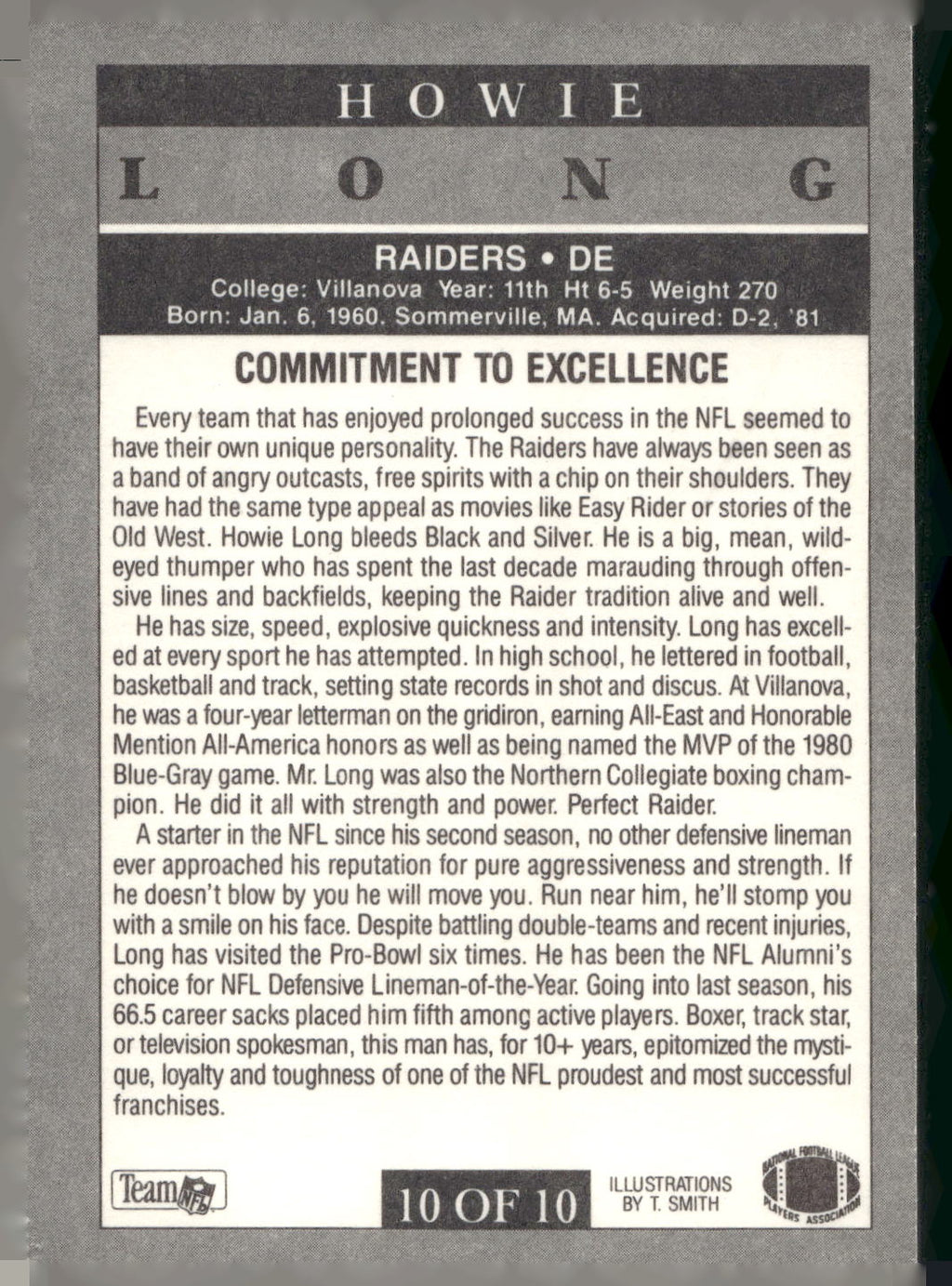 1991 Fleer #10 Howie Long Pro-Visions