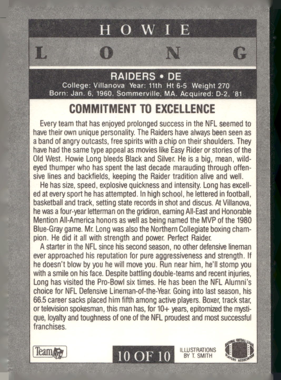 1991 Fleer #10 Howie Long Pro-Visions