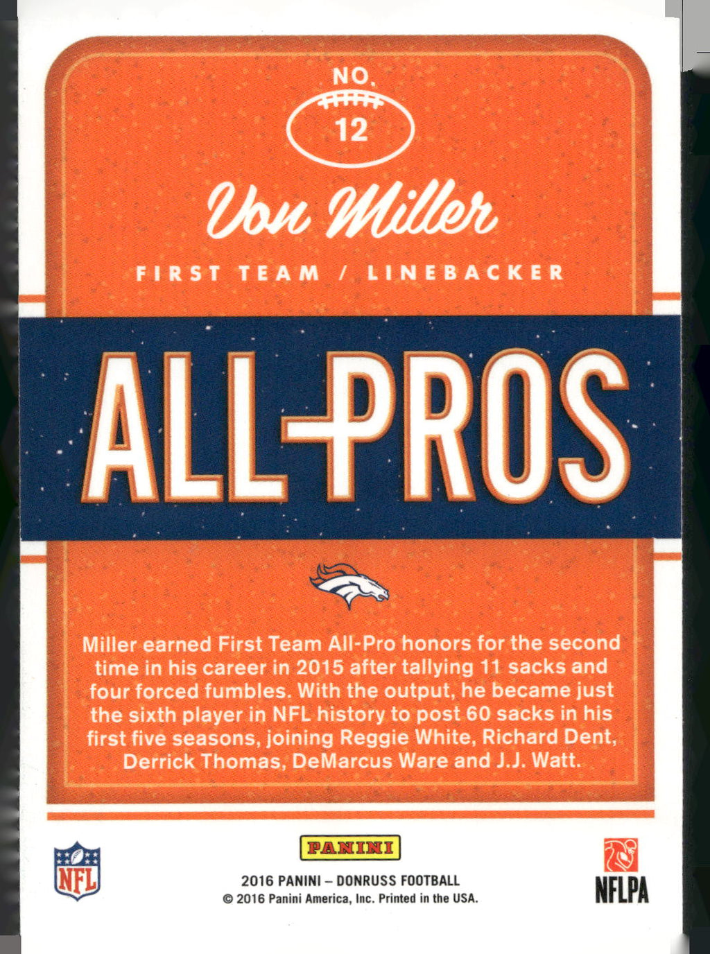 2016 Donruss #12 Von Miller All-Pros