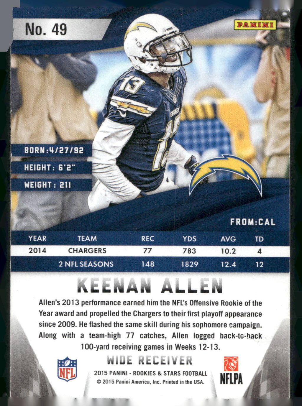 2015 Panini Rookies & Stars #49 Keenan Allen