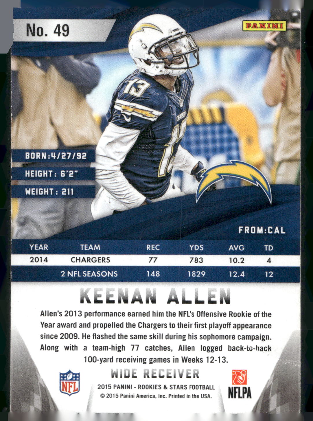 2015 Panini Rookies & Stars #49 Keenan Allen