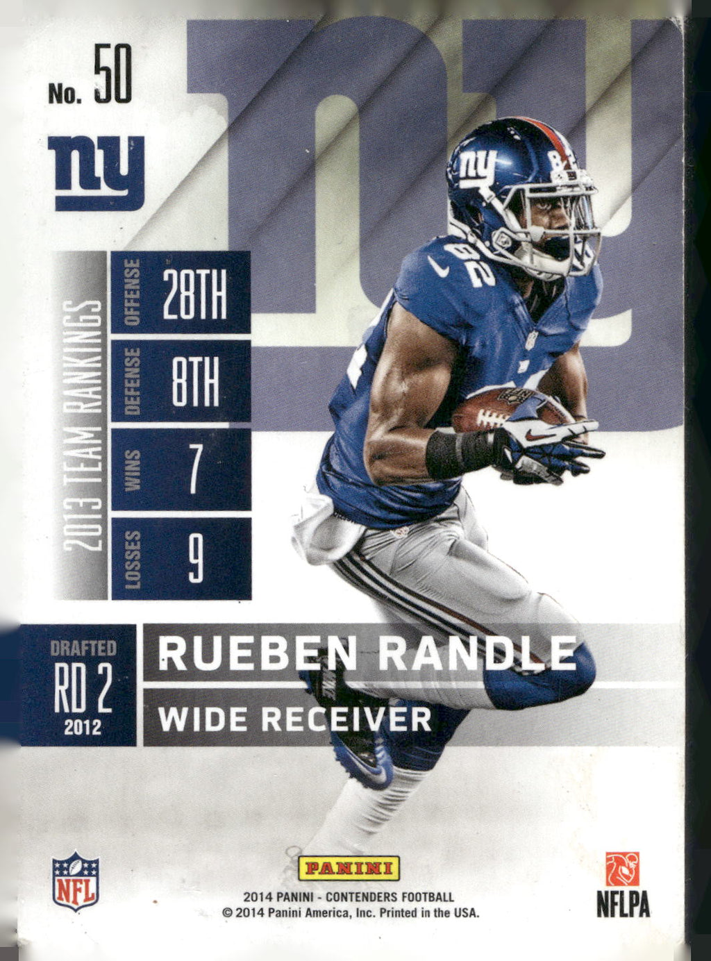 2014 Panini Contenders #50 Rueben Randle