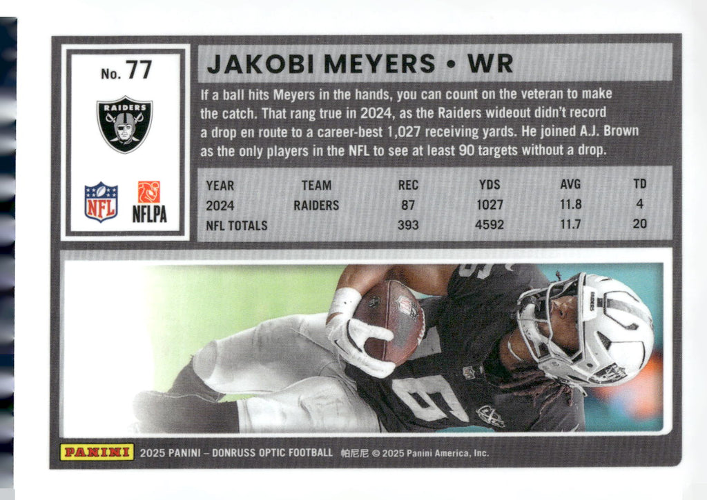 2025 Donruss Optic #77 Jakobi Meyers