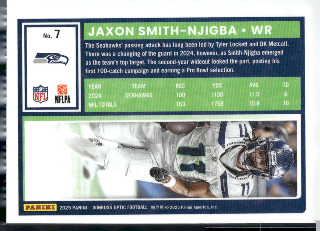 2025 Donruss Optic #7 Jaxon Smith-Njigba