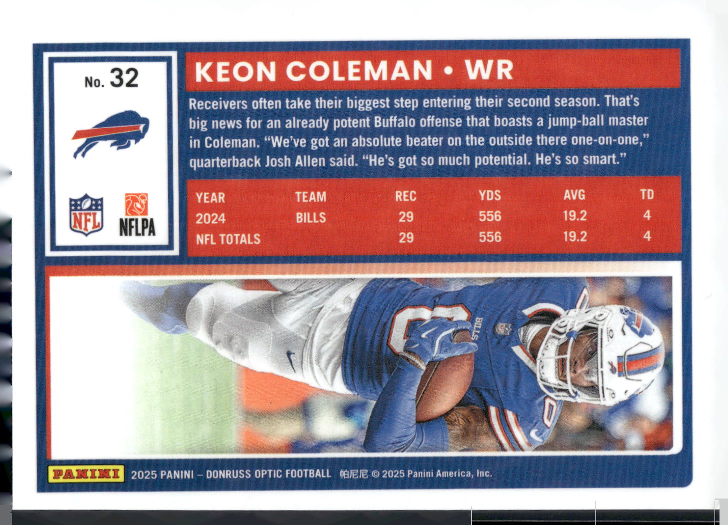 2025 Donruss Optic #32 Keon Coleman