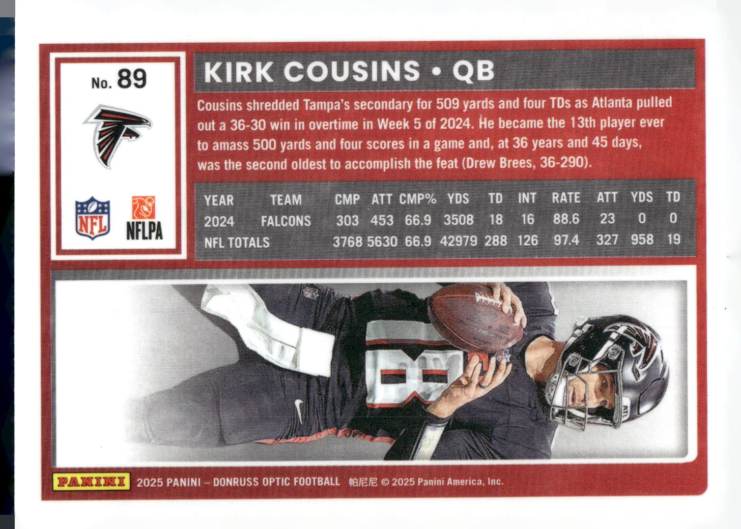 2025 Donruss Optic #89 Kirk Cousins