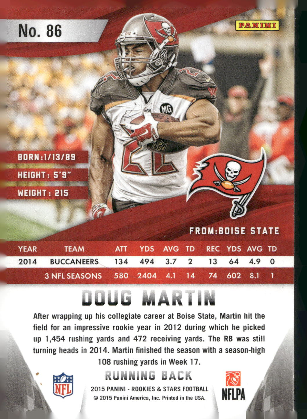 2015 Panini Rookies & Stars #86 Doug Martin